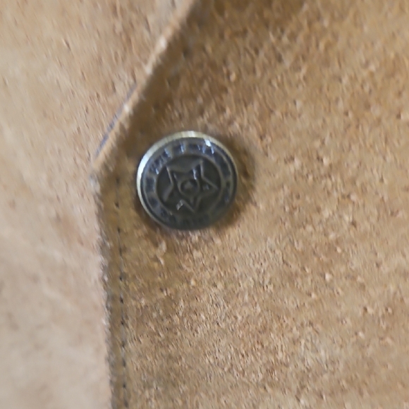 Scully Tan Suede Vest with Black Accents - Picture 4 of 10